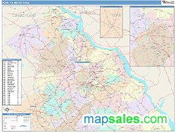 York-Hanover Metro Area Wall Map