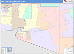 Yuma Metro Area Wall Map