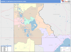 Sebring Metro Area Wall Map