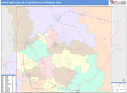 Sierra Vista-Douglas Metro Area Wall Map
