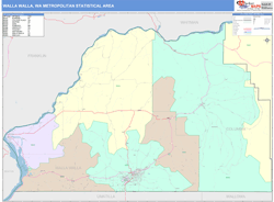 Walla Walla Metro Area Wall Map