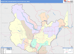 Wenatchee Metro Area Wall Map