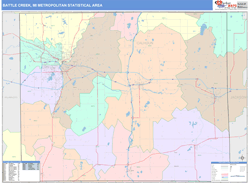 Battle Creek Metro Area Wall Map