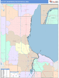 Bay City Metro Area Wall Map