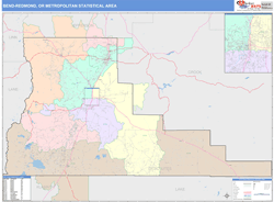 Bend-Redmond Metro Area Wall Map