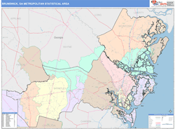 Brunswick Metro Area Wall Map