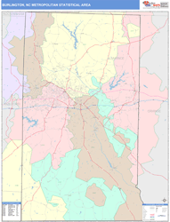Burlington Metro Area Wall Map