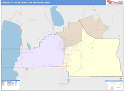 Carson City Metro Area Wall Map