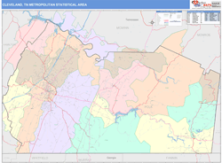 Cleveland Metro Area Wall Map