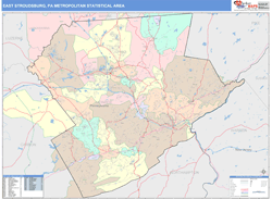 East Stroudsburg Metro Area Wall Map