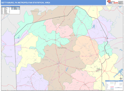 Gettysburg Metro Area Wall Map