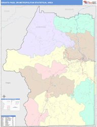 Grants Pass Metro Area Wall Map