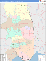 Hammond Metro Area Wall Map