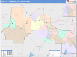 Idaho Falls Metro Area Wall Map