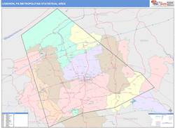 Lebanon Metro Area Wall Map