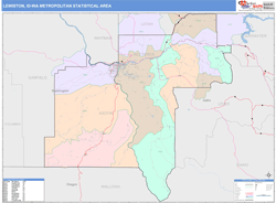 Lewiston Metro Area Wall Map