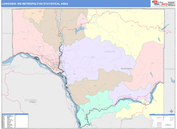 Longview Metro Area Wall Map