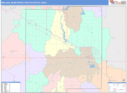 Midland Metro Area Wall Map