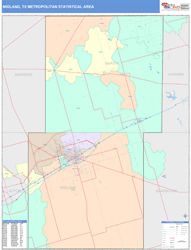 Midland Metro Area Wall Map