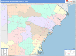 Monroe Metro Area Wall Map