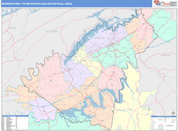 Morristown Metro Area Wall Map