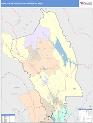 Napa Metro Area Wall Map