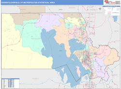 Ogden-Clearfield Metro Area Wall Map