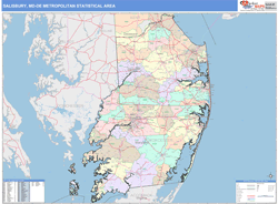 Salisbury Metro Area Wall Map