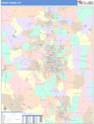 Front Range Metro Area Wall Map