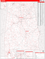 Alabama  Wall Map