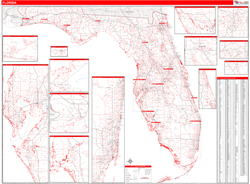 Florida  Zip Code Wall Map