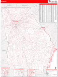 Georgia  Zip Code Wall Map