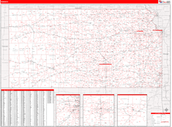 Kansas  Zip Code Wall Map