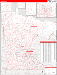 Minnesota  Zip Code Wall Map