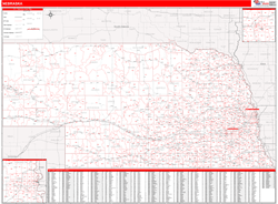 Nebraska  Wall Map