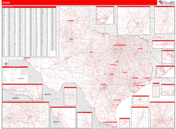 Texas  Wall Map