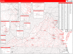 Virginia  Wall Map