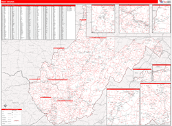 West Virginia  Wall Map