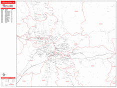 Tuscaloosa Zip Code Wall Map