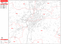 Fayetteville Zip Code Wall Map