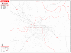 Pine Bluff Zip Code Wall Map