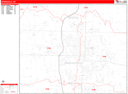 Springdale Zip Code Wall Map