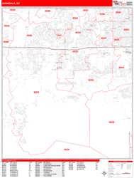 Avondale Zip Code Wall Map