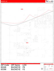 Buckeye Zip Code Wall Map