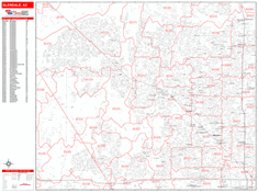 Glendale Zip Code Wall Map