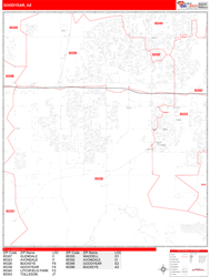 Goodyear Zip Code Wall Map