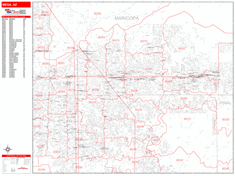 Mesa Zip Code Wall Map