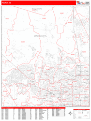 Peoria Zip Code Wall Map