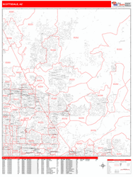 Scottsdale Zip Code Wall Map