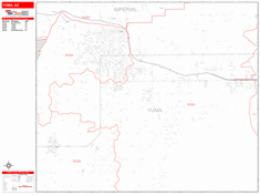 Yuma Zip Code Wall Map